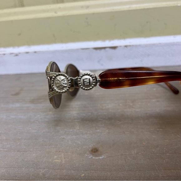 Vintage Fendi Italy Steampunk Sunglasses FS 119 G.E.P. Gold & Tortoise Y2K 90s - Picture 9 of 16